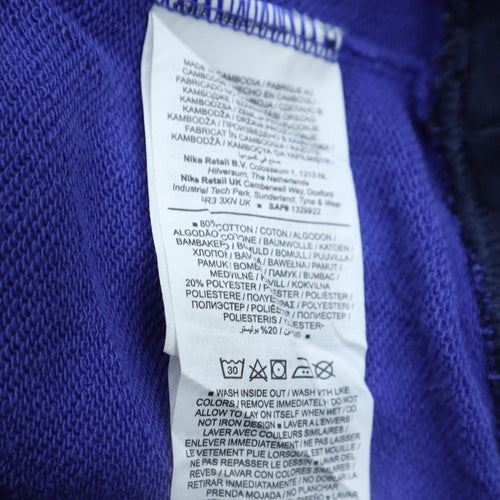 Nike Womens Blue Colourblock Crew Neck Sweatshirt Size L