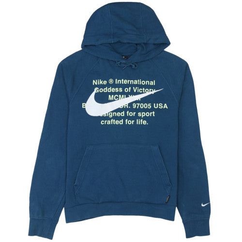 Nike Men's Blue Pullover Hoodie Small Regular Fit Fleece Sweatshirt
