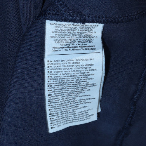 Nike Men's Blue Pullover Hoodie M Regular Fit Fleece Sportswear