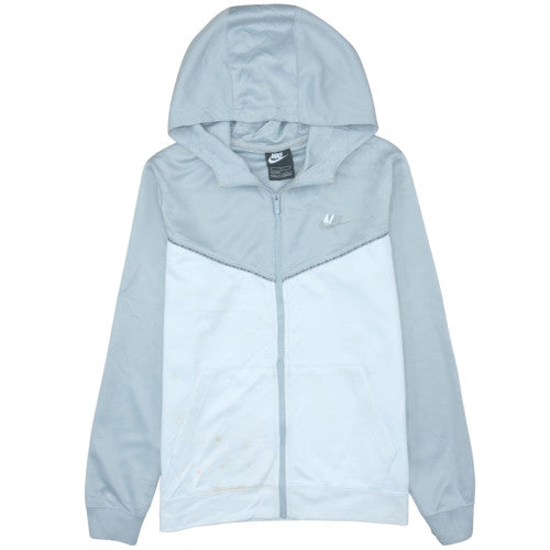 Nike Boys Light Blue Full Zip Hoodie XL 158-170cm Polyester Blend