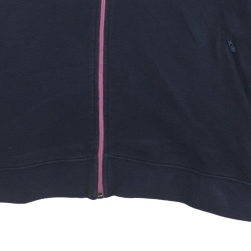 Adidas Womens Navy Pink Full Zip Paris Rugby Hoodie Size L