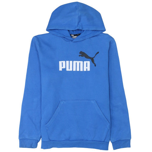 Puma Boys Blue Pullover Hoodie 15-16 Years Regular Fit Logo Print