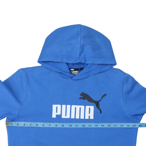 Puma Boys Blue Pullover Hoodie 15-16 Years Regular Fit Logo Print