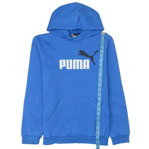 Puma Boys Blue Pullover Hoodie 15-16 Years Regular Fit Logo Print