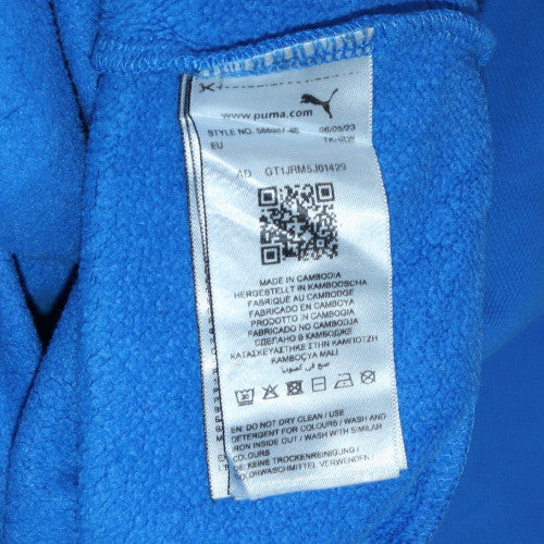 Puma Boys Blue Pullover Hoodie 15-16 Years Regular Fit Logo Print