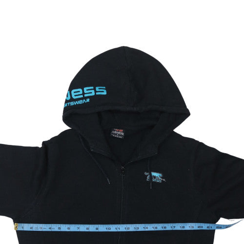 Airness Men's Black Full Zip Hoodie Size M with Logo Design