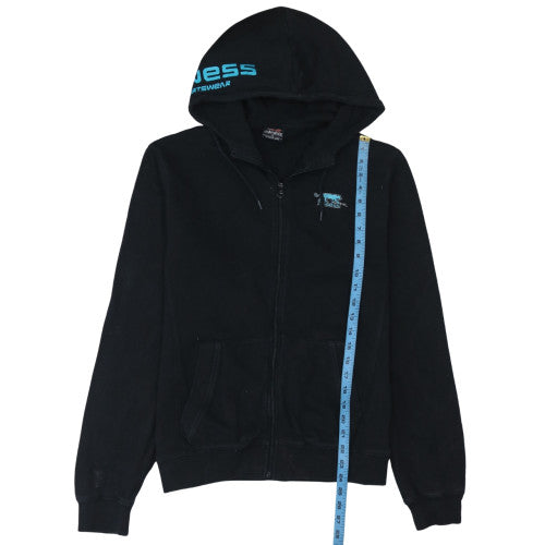 Airness Men's Black Full Zip Hoodie Size M with Logo Design
