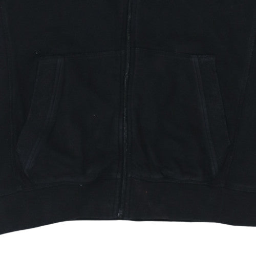 Airness Men's Black Full Zip Hoodie Size M with Logo Design