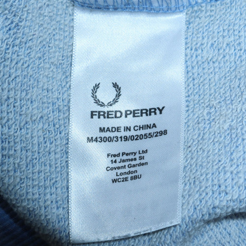 Fred Perry Mens Blue Crew Neck Pullover Sweatshirt Size S
