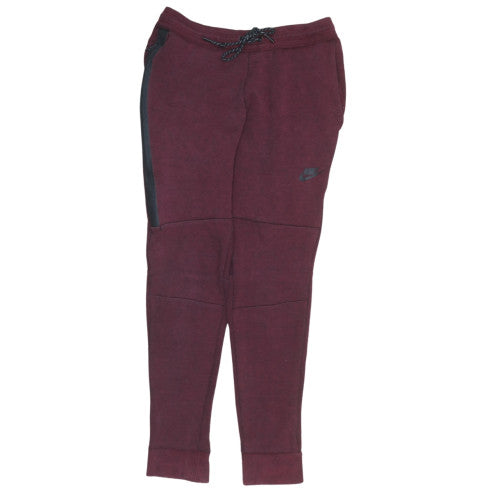 Nike Men's Burgundy Jogger Sweatpants S Cotton Blend Drawstring Trousers