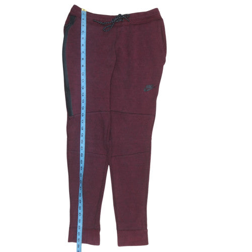 Nike Men's Burgundy Jogger Sweatpants S Cotton Blend Drawstring Trousers