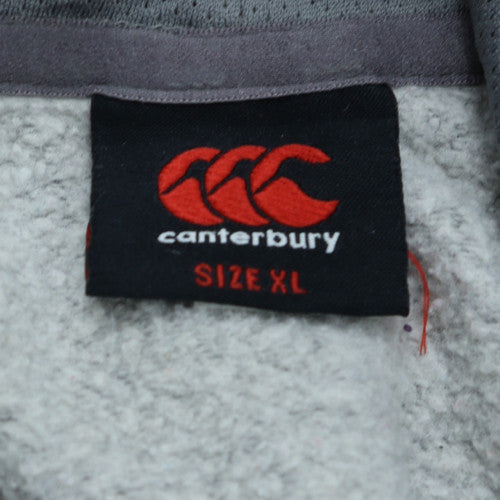 Canterbury Mens Grey XL Pullover Hoodie Fleece Rugby Sweatshirt