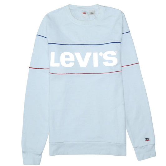 Levi's Mens Light Blue Crew Neck Logo Sweatshirt Size L