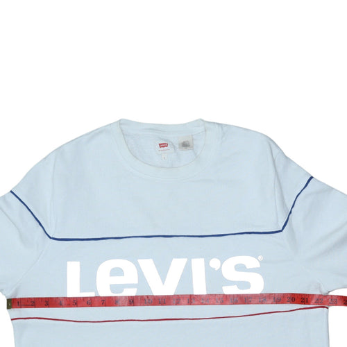 Levi's Mens Light Blue Crew Neck Logo Sweatshirt Size L