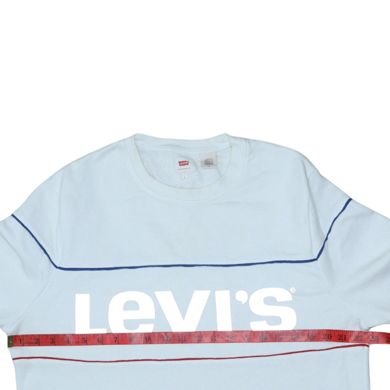 Levi's Mens Light Blue Crew Neck Logo Sweatshirt Size L
