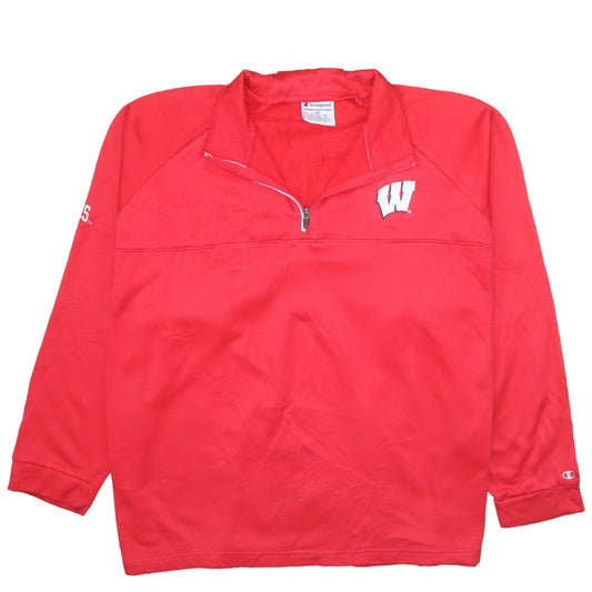 Champion Men's Red 2XL Quarter Zip Pullover Sweatshirt