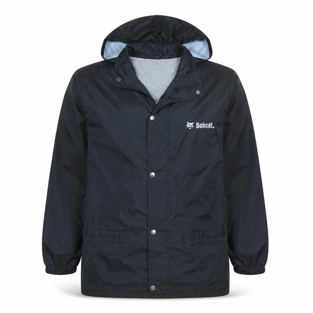 Front view of Libertees Men’s Black XL Coach Jacket Hooded Water Resistant