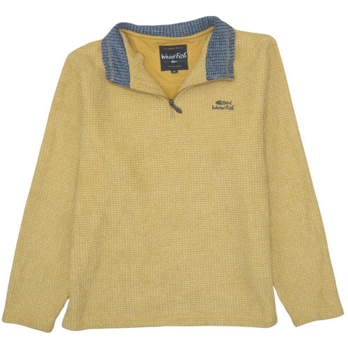Weird Fish Men’s Yellow 1/4 Zip Pullover Sweatshirt XL
