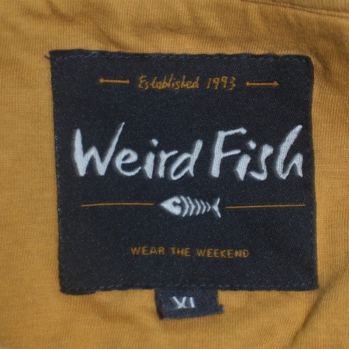 Weird Fish Men’s Yellow 1/4 Zip Pullover Sweatshirt XL