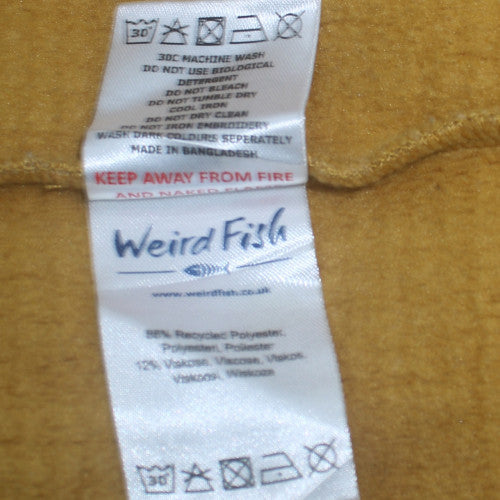 Weird Fish Men’s Yellow 1/4 Zip Pullover Sweatshirt XL