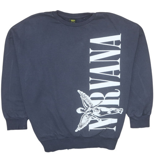George Nirvana Womens Charcoal Sweatshirt M 12-14 Graphic Print Pullover
