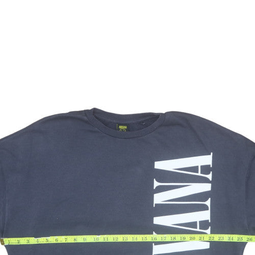 George Nirvana Womens Charcoal Sweatshirt M 12-14 Graphic Print Pullover