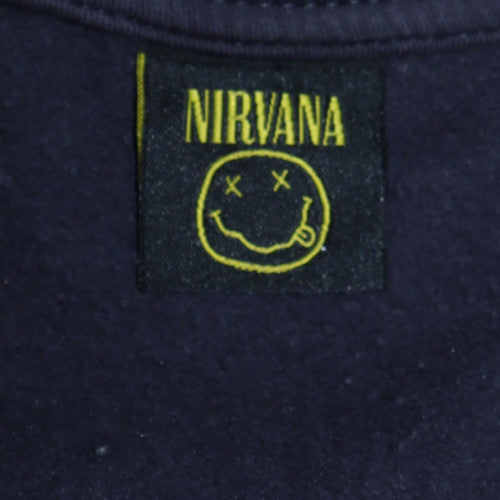 George Nirvana Womens Charcoal Sweatshirt M 12-14 Graphic Print Pullover