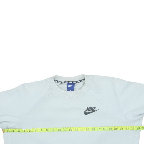 Nike Men's White Cotton Blend Crew Neck Sweatshirt Size L