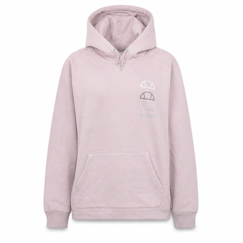 Ellesse Womens Pink Pullover Hoodie UK 8 Cotton Blend Casual Sweatshirt