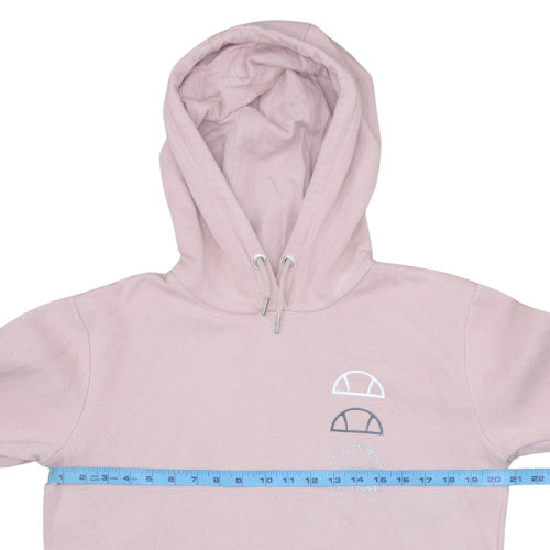 Ellesse Womens Pink Pullover Hoodie UK 8 Cotton Blend Casual Sweatshirt