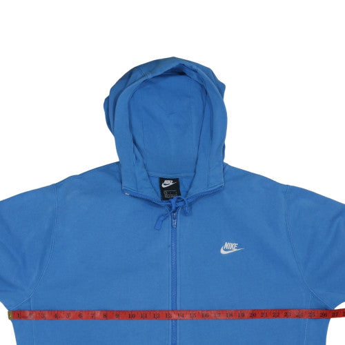 Nike Men's Blue Full Zip Fleece Hoodie Size L