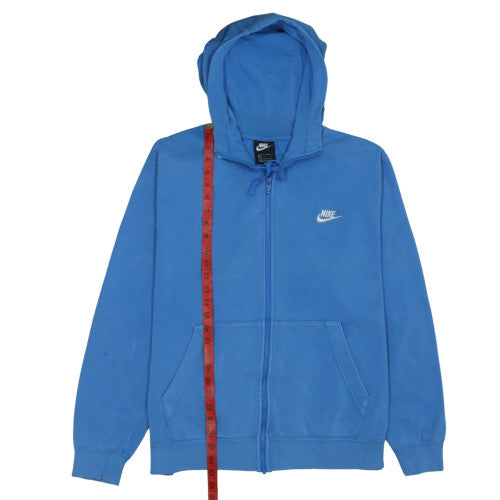 Nike Men's Blue Full Zip Fleece Hoodie Size L