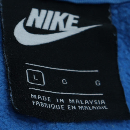 Nike Men's Blue Full Zip Fleece Hoodie Size L