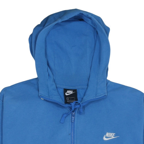 Nike Men's Blue Full Zip Fleece Hoodie Size L