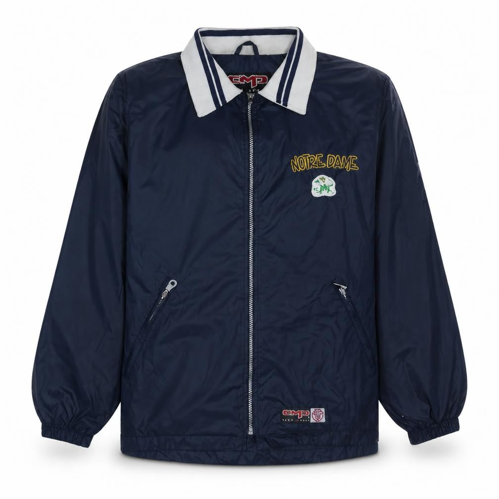 Front view of CMP Men's Blue Varsity Notre Dame Jacket, size S