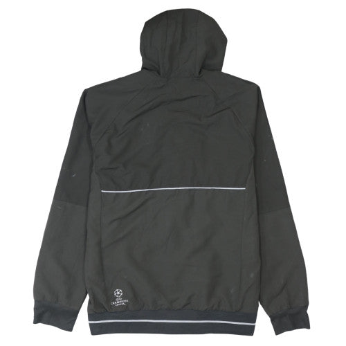 Adidas Men's Black Windbreaker Jacket L Hooded Bayern Munich