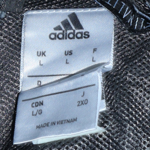 Adidas Men's Black Windbreaker Jacket L Hooded Bayern Munich