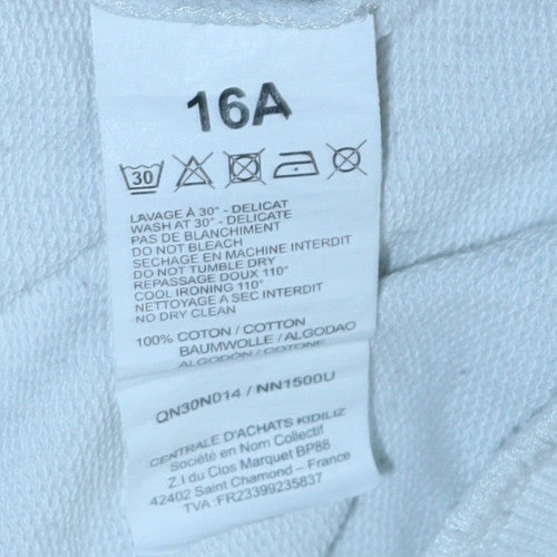 Levi's Women's White Cotton Logo Pullover Sweatshirt Size 16