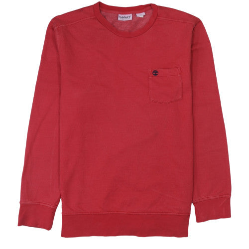 Timberland Men's Red Crew Neck Pullover Sweatshirt Size L