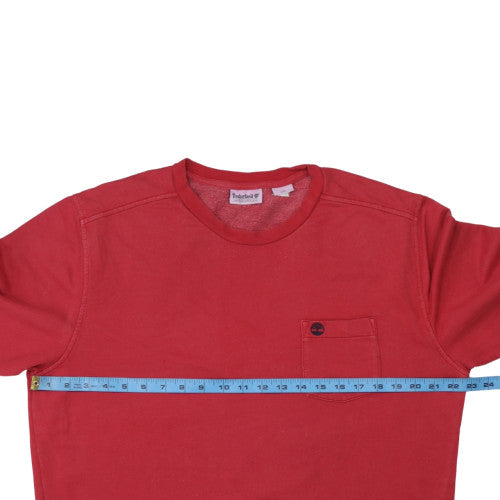 Timberland Men's Red Crew Neck Pullover Sweatshirt Size L