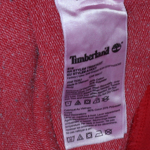 Timberland Men's Red Crew Neck Pullover Sweatshirt Size L