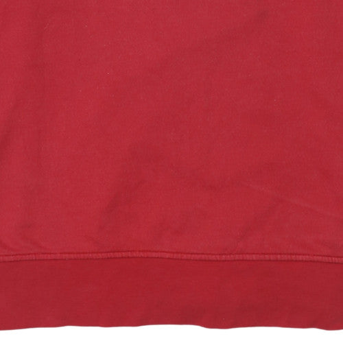 Timberland Men's Red Crew Neck Pullover Sweatshirt Size L