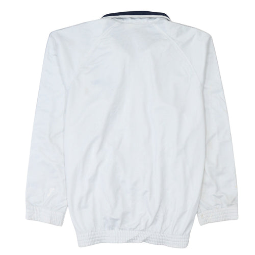 Champion Men's White Full Zip Retro Sports Sweatshirt S