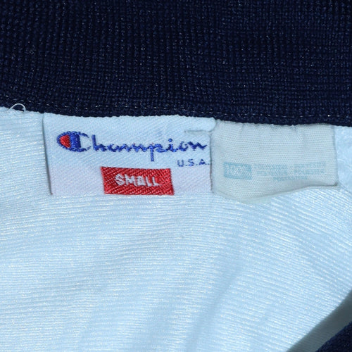 Champion Men's White Full Zip Retro Sports Sweatshirt S