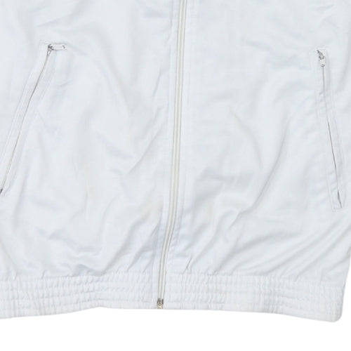 Champion Men's White Full Zip Retro Sports Sweatshirt S