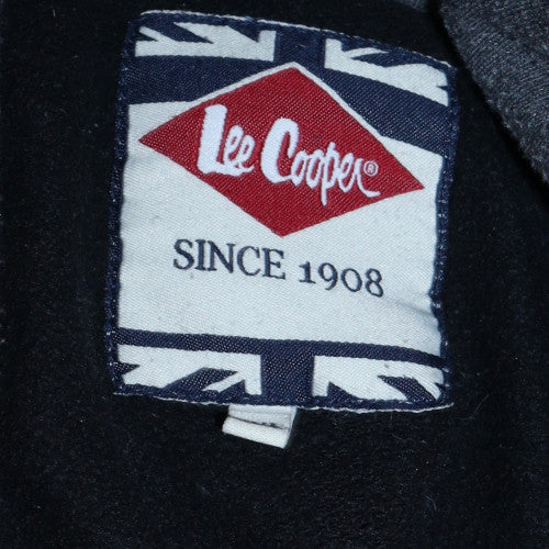 Lee Cooper Men's Black 2XL Pullover Fleece Hoodie