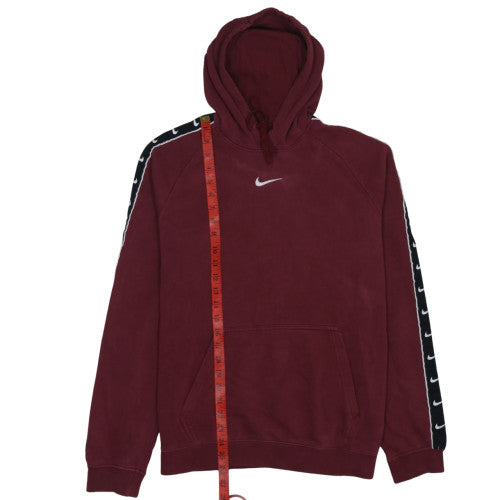 Nike Men's Red Pullover Hoodie Size M Sports Fleece Sweatshirt