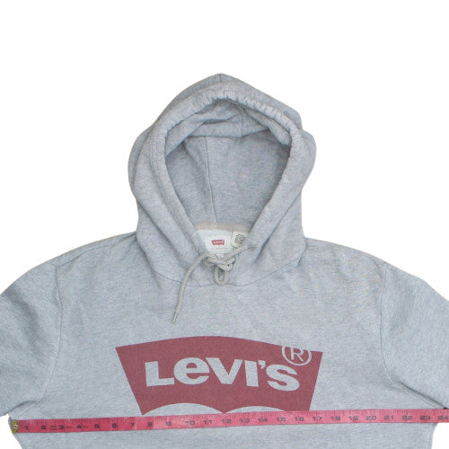 Levi's Men's Grey Logo Pullover Hoodie Size L Regular Fit