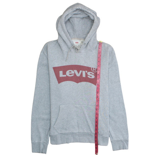 Levi's Men's Grey Logo Pullover Hoodie Size L Regular Fit