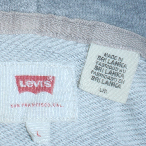 Levi's Men's Grey Logo Pullover Hoodie Size L Regular Fit